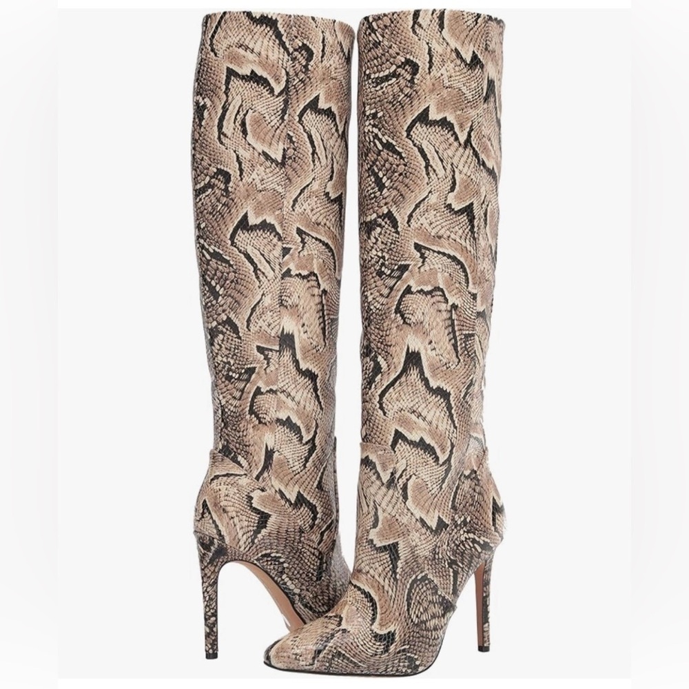 NEW Vince Camuto Fendels Snake Knee High Boots SZ 6